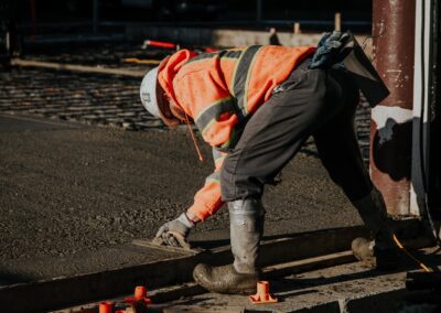 Workers in the construction site